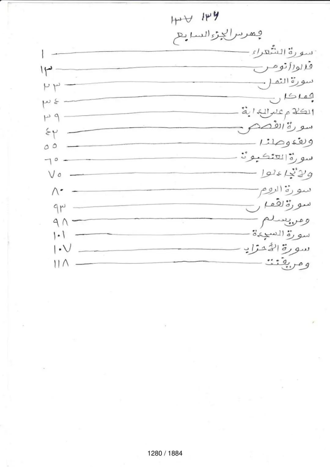 Page 1282 du tafsir en tamasheq, sourate Saba